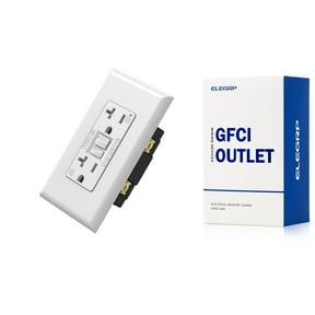 GFCI Outlet 20 Amp, Self-Test GFI Electrical Outlet with Thinner Design, TR Tamper Resistant GFCI Receptacle, Ground Fault Circuit Interrupters with Screwless Wall Plate, UL Listed, White 1PC