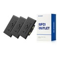 thumbnail image 1 of ELEGRP GFCI Outlet 20 Amp, Self-Test GFI Electrical Outlet with Thinner Design, TR Tamper Resistant GFCI Receptacle, Ground Fault Circuit Interrupters with Screwless Wall Plate, UL Listed, Black 3PC, 1 of 10