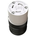 thumbnail image 1 of 30 Amp 125V 2 Pole 3 Wire Grounding Locking Connector, Generator Twist Lock NEMA L5-30R Adapter Connector, Industrial Grade Heavy Duty, UL Listed (1 Pack, Black/White), 1 of 9