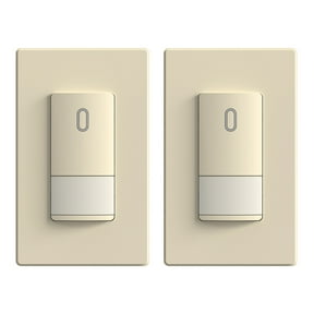 ELEGRP Occupancy Motion Sensor Light Switch, PIR Infrared Motion Activated Wall Switch, No Neutral Wire, Single Pole for CFL/LED/Incandescent Bulb, Wall Plate Included, UL Listed