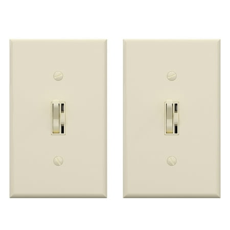 ELEGRP Slide Toggle Dimmer Switch,Single Pole & 3-Way Toggle LED Dimmer Light Switch, Wall Plate Included, UL Listed, Light apricot 2PC price history and forecast - ELEGRP DM101S-LA2