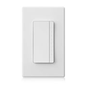 ELEGRP Smart Dimmer Light Switch Single Pole, 2.4GHz Wi-Fi Dimmer Switch Compatible with Alexa and Google Assistant, Needs Neutral Wire, No Hub Required, UL and FCC Listed, White, 1 PC