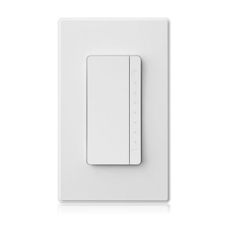 ELEGRP Smart Dimmer Light Switch Single Pole, 2.4GHz Wi-Fi Dimmer Switch Compatible with Alexa and Google Assistant, Needs Neutral Wire, No Hub Required, UL and FCC Listed, White, 1 PC