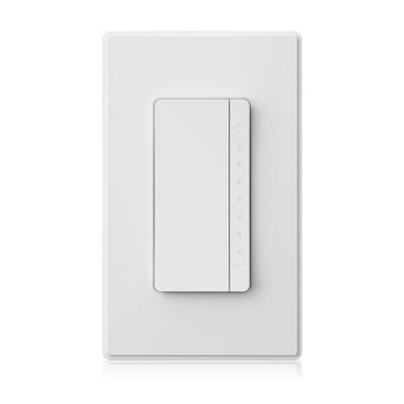 ELEGRP Smart Dimmer Light Switch, Single Pole/3 Way, 2.4GHz Wi-Fi Dimmer Switch Compatible with Alexa and Google Assistant, Needs Neutral Wire, No Hub Required, UL and FCC Listed, White 1 PC