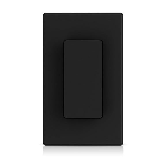 ELEGRP Smart Light Switch Single Pole, 2.4GHz Wi-Fi Light Switch Compatible with Alexa & Google Assistant, Neutral Wire Required, APP Control, UL Certified, Black 1 PC
