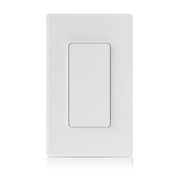 ELEGRP Smart Light Switch, Single Pole/3 Way, 2.4GHz Wi-Fi Light Switch Compatible with Alexa & Google Assistant, Neutral Wire Required, APP Control, UL Certified, White 1 PC