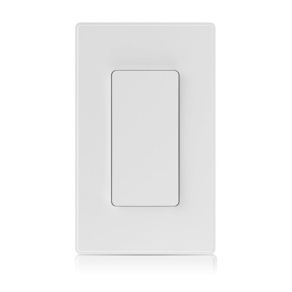 ELEGRP Smart Light Switch, Single Pole/3 Way, 2.4GHz Wi-Fi Light Switch Compatible with Alexa & Google Assistant, Neutral Wire Required, APP Control, UL Certified, White 1 PC
