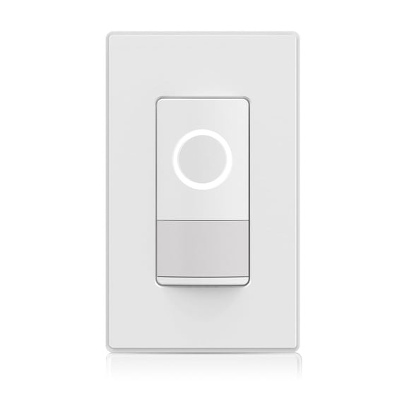 ELEGRP Smart Sensor Light Switch, Single Pole/3 Way, 2.4GHz Wi-Fi Dimmer Switch Compatible with Alexa & Google Assistant, APP Control, Neutral Wire Required, UL Listed, No Hub Required, White 1PC
