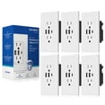 thumbnail image 1 of USB Outlets Receptacles, 3 Port USB C Wall Outlet, 30W 6.0A USB Electrical Outlet, 15 Amp Tamper Resistant Outlet with USB C Ports, UL Listed, Wall Plate Included, 1 of 9