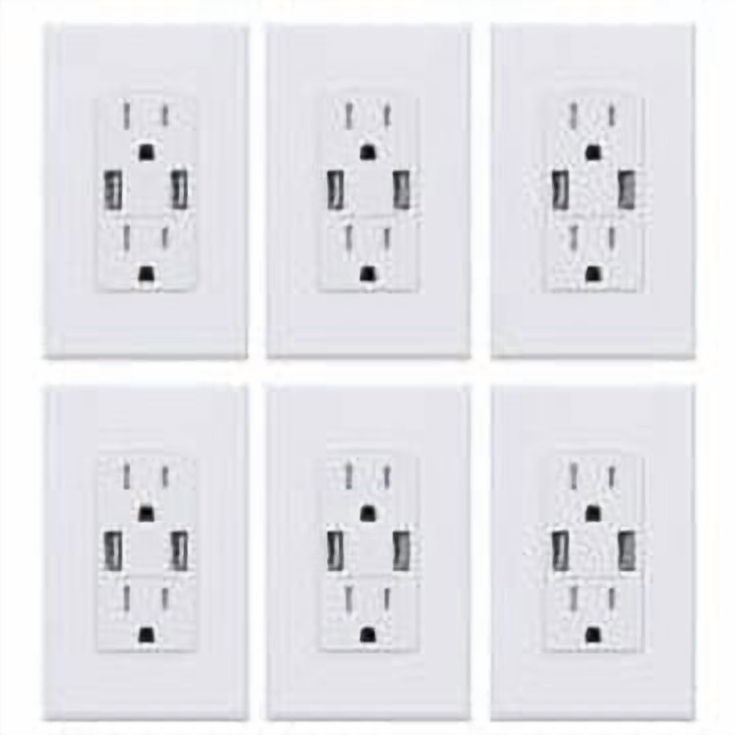ELEGRP USB Wall Outlet Receptacle with Dual 4.0 A USB Ports, 15 Amp ...