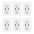thumbnail image 1 of ELEGRP USB Wall Outlet Receptacle with Dual 4.0 A USB Ports, 20 Amp Duplex Tamper Resistant Receptacle, Charging Power Outlet with USB Ports, Wall Plate Included, UL Listed, 6PC, White, 1 of 10
