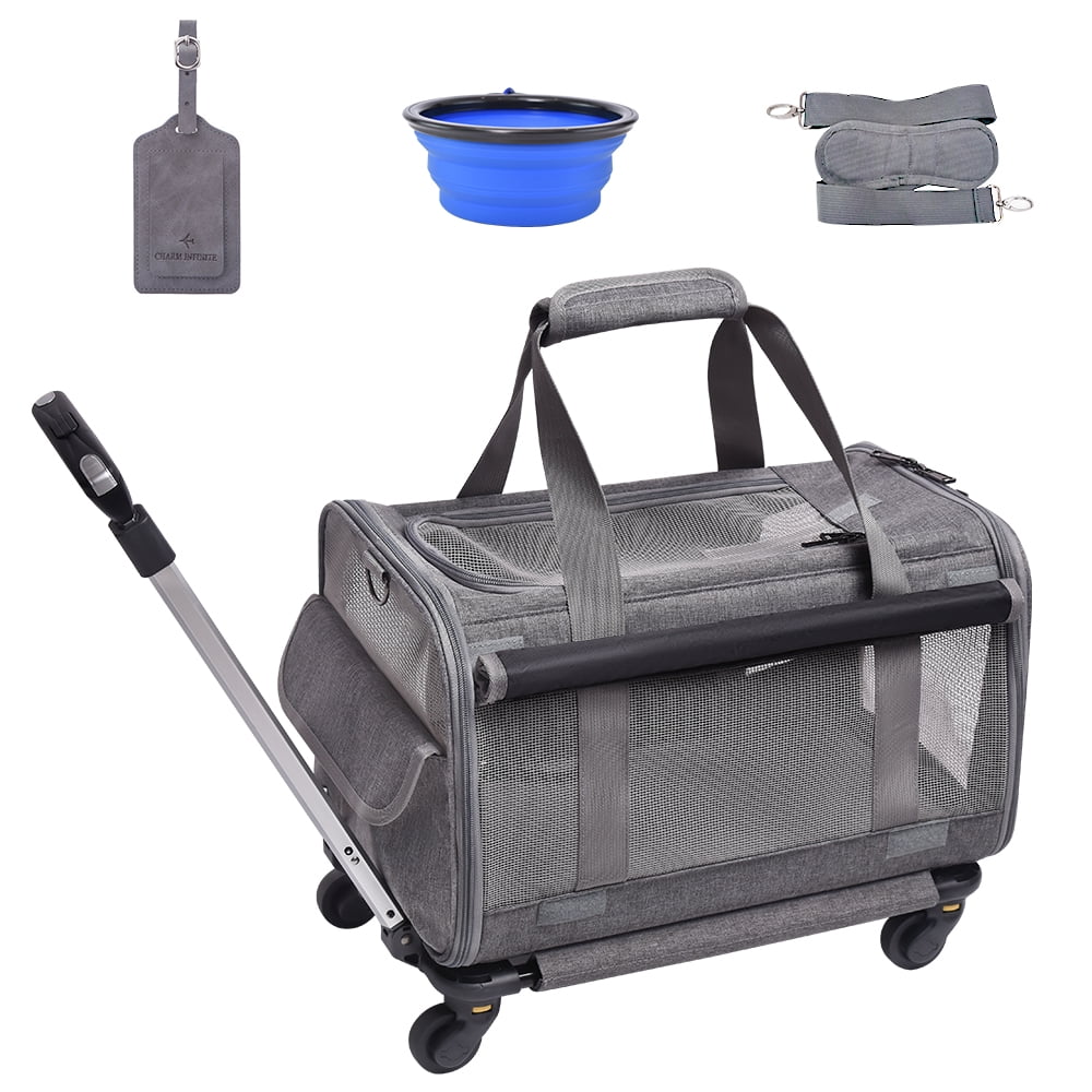 Large rolling pet carrier sale