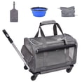 thumbnail image 1 of ELEGX Airline Approved Pet Rolling Carrier with Wheels for Pets up to 18 Pounds,Pet Rolling Carrier with Durable Handle and Flexible Wheels,Breathable Durable Mesh Panels, 1 of 6