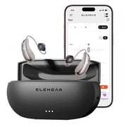 ELEHEAR Beyond 2 Pro Rechargeable OTC Hearing Aids for Adults and Seniors, AI Noise Reduction, Bluetooth 5.3, Receiver-in-Canal, Champagne Gold, 1 Pair