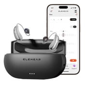 ELEHEAR Beyond 2 Pro Rechargeable OTC Hearing Aids for Adults and Seniors, AI Noise Reduction, Bluetooth 5.3, Receiver-in-Canal, Silver Gray, 1 Pair