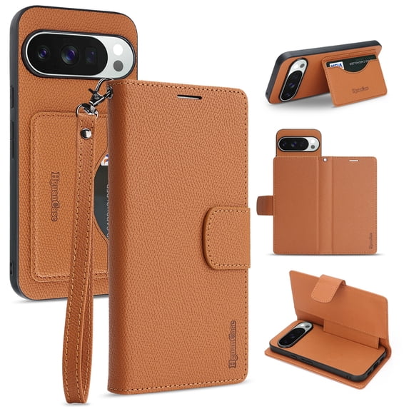 ELEHOLD 2 in 1 Magnetic PU Leather Wallet Case for Google Pixel 10 Pro ...
