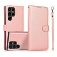 thumbnail image 1 of ELEHOLD 2 in 1 Wallet Case for Samsung Galaxy S23 Ultra, Credit Card Holder Detachable Hybrid Protective Slim Hard Shell Magnetic PU Leather Folio Pocket Flip Cover for Samsung Galaxy S23 Ultra,Pink, 1 of 6