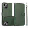 thumbnail image 1 of ELEHOLD 2 in 1 Wallet Case for iPhone 11, Credit Card Holder Detachable Hybrid Protective Slim Hard Shell Magnetic PU Leather Folio Pocket Flip Cover for iPhone 11,Green, 1 of 6