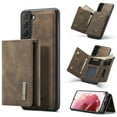 thumbnail image 1 of ELEHOLD 2 IN 1 Wallet Case for Samsung Galaxy S24, PU Leather Magnetic Detachable Card Holder Cash Pocket Kickstand Function Full Protective Cover for Samsung Galaxy S24, Coffee, 1 of 9