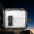 thumbnail image 1 of ELEHOLD 2-in-1 Case For Samsung Galaxy Buds 3 / 3 Pro, Full Body Protective Case & Phone Kickstand, with Secure Lock & Keychain, Support Wireless Charging, White, 1 of 11
