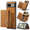 thumbnail image 1 of ELEHOLD 2-in-1 Detachable Wallet Case for Google Pixel 6 Premium Leather Case Soft TPU Bumper Magnetic Removable Card Holders Kickstand Function Shockproof Case,brown, 1 of 8