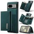 thumbnail image 1 of ELEHOLD 2-in-1 Detachable Wallet Case for Google Pixel 8 Premium Leather Case Soft TPU Bumper Magnetic Removable Card Holders Kickstand Function Shockproof Case,green, 1 of 8