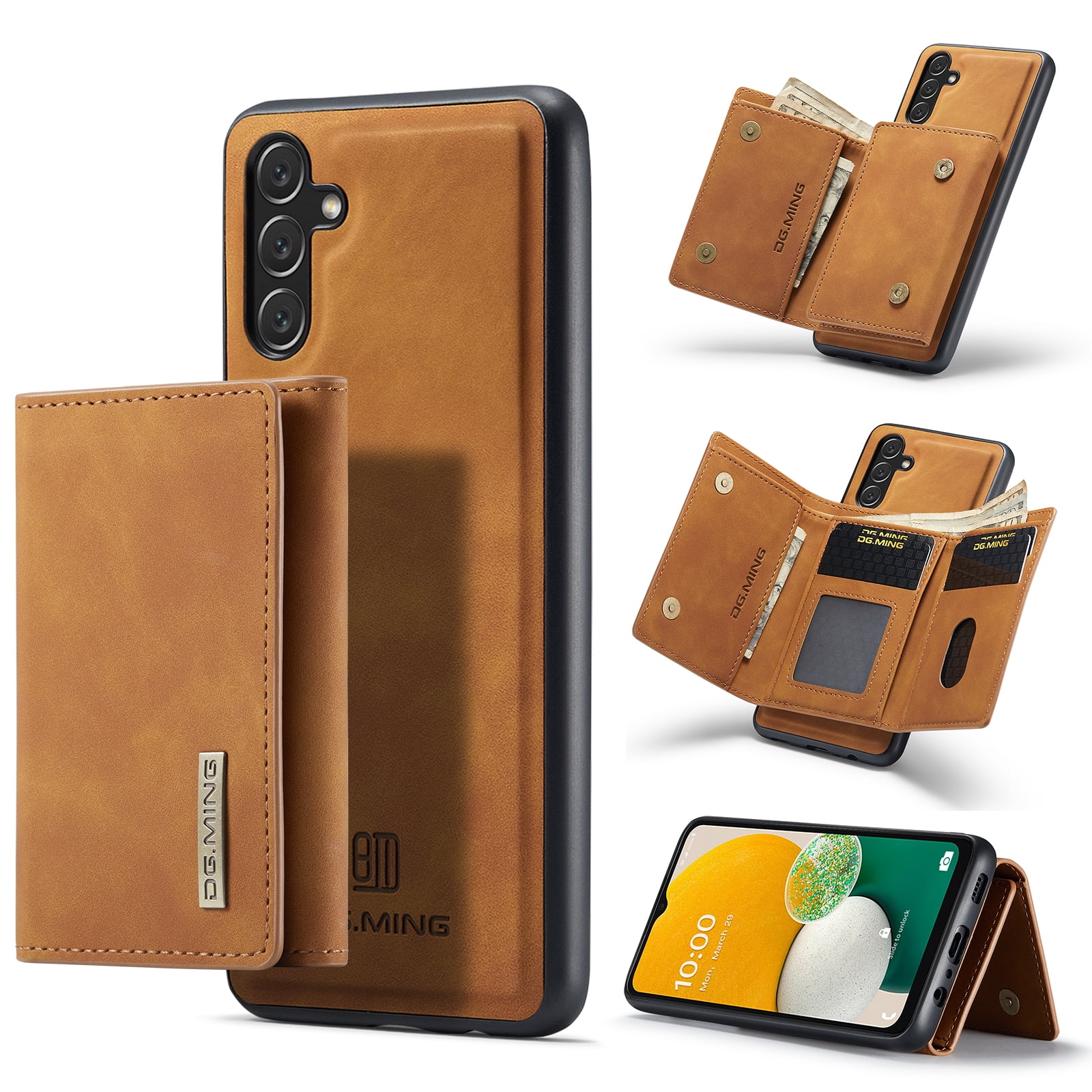 Wallet Case Genuine Samsung A51 Case ELEHOLD 2-in-1 Detachable