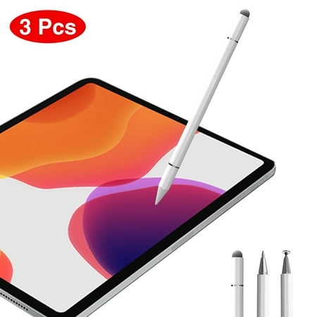 ELEHOLD 3 in 1 Universal Magnetic Stylus Pen for Touch Screen, 3pcs High Sensitivity & Precision Capacitive Stylus for iPad, iPhone Tablets Samsung Galaxy, Compatible with All Touch Screens,White