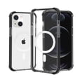 thumbnail image 1 of ELEHOLD Acrylic Clear Wireless Charging Case for iPhone 13 6.1 inch.Support Magsafe Feature Anti-Scratch Shockproof Clear Four Corner Cushion Anti-Dropping Full Body Protection Case, Black, 1 of 9