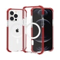 thumbnail image 1 of ELEHOLD Acrylic Clear Wireless Charging Case for iPhone 13 Pro Max 6.7 inch.Support Magsafe Feature Anti-Scratch Shockproof Clear Four Corner Cushion Anti-Dropping Full Body Protection Case, Red, 1 of 9