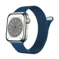 thumbnail image 1 of ELEHOLD Adjustable Magnetic Flexible Breathable Stainless Steel Women Men Strap Replacement Band Compatible for Apple iWatch Series SE/9/8/7/6/5/4/3/2/1 Ultra 1/2 42/44/45/49mm,Darkblue, 1 of 7
