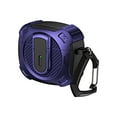 thumbnail image 1 of ELEHOLD for AirPods 3rd Gen (2021) Case with Buckle,Cool Military Grade Rugged All-round Protection Security Lock Support Wireless Charging Shockproof Protective Case for Men Women,Purple, 1 of 7
