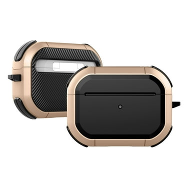ELEHOLD for  AirPods 3rd Gen (2021) Case, Slim Fit Protective Hard Cover Supports Wireless Charging Front LED Visible Full Body Shockproof Hard Case with Keychain,Gold