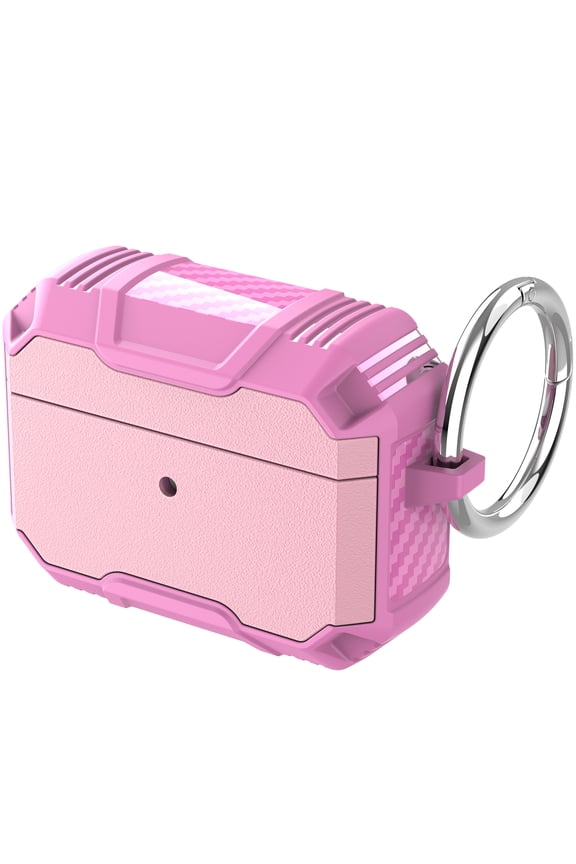 for AirPods 3rd Generation Case,Slim Fit Hard Secure Lock Shockproof Rugged Non-Slip Full Body Protective Case Cover with Keychain for AirPods 3rd Gen, Pink