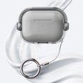 thumbnail image 1 of ELEHOLD for AirPods 4th Gen 2024 Case,Slim Fit Clear Transparent Kickstand Plastic Simple Shockproof Protective Case with Ring Keychain for AirPods4th Gen 2024 ,Gray, 1 of 7