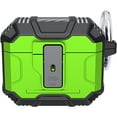 thumbnail image 1 of ELEHOLD AirPods Case for AirPods 3rd Gen 2021, Secure Lock Clip Full-Body Hard Shell Rugged Anti-Drop Shockproof Protective Case with Carabiner for Apple AirPods 3rd Gen 2021,Green, 1 of 8