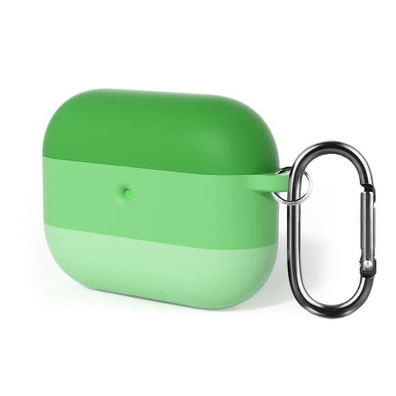ELEHOLD AirPods Case For Airpods Pro 3rd Gen (2025) Shockproof Slim Wireless Charging Soft Silicone Protective Cover with Keychain Hook For Airpods Pro 3rd Gen (2025) ,Green