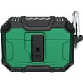 thumbnail image 1 of ELEHOLD AirPods Case for Airpods Pro, Secure Lock Clip Full-Body Hard Shell Rugged Anti-Drop Shockproof Protective Case with Carabiner for Apple Airpods Pro,Darkgreen, 1 of 8