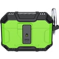thumbnail image 1 of ELEHOLD AirPods Case for Airpods Pro, Secure Lock Clip Full-Body Hard Shell Rugged Anti-Drop Shockproof Protective Case with Carabiner for Apple Airpods Pro,Green, 1 of 8