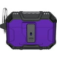 thumbnail image 1 of ELEHOLD AirPods Case Compatible with AirPods 4, Secure Lock Clip Hard Shell Full-Body Rugged Shockproof Protection Case with Carabiner for Airpods 4,Purple, 1 of 8