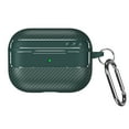thumbnail image 1 of ELEHOLD for Airpods Pro 2nd Gen (2022) Case,Carbon Fiber Pattern Electroplated Women Men Shockproof Full Body Protective Cover with Ring Buckle for Airpods Pro 2nd Gen (2022),Green, 1 of 9