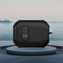 ELEHOLD For Airpods Pro 2nd Gen (2022) Rugged Headphone Case Secure Lock Support Wireless Charging Military Full-Body Rugged Shockproof Case Cover with Keychain,Black