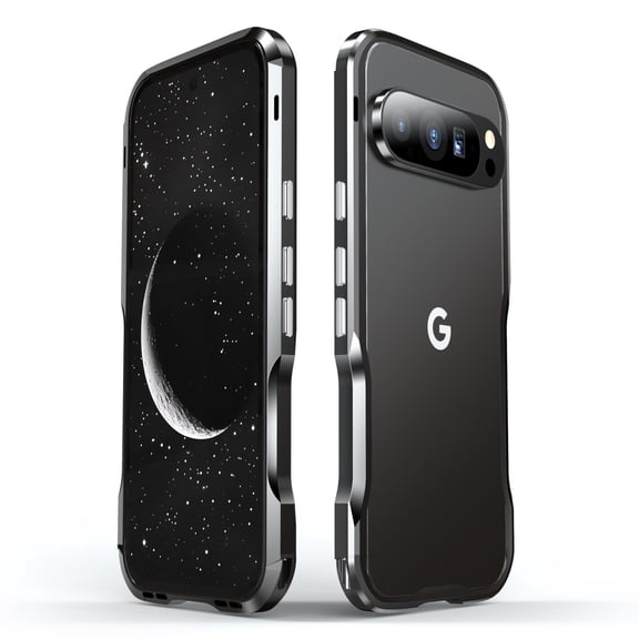 ELEHOLD Aluminum Frame Metal Bumper Frame Slim Cool Design for Google Pixel 10 Pro XL, Metal Frame Armor Bumper No Back, Shock Absorbent Protective for Google Pixel 10 Pro XL ,Black