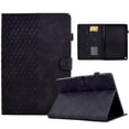 thumbnail image 1 of ELEHOLD For Amazon Fire 7 2015/2017/2019 Diamond Embossing Leather Folio Folding Full Body Protective Case Kickstand Shockproof Cover, Auto Sleep&Wake, with Credit Card Slot, Black, 1 of 10