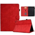 thumbnail image 1 of ELEHOLD For Amazon Fire HD 8 (8th/7th/6th Generation) Diamond Embossing Leather Folio Folding Full Body Protective Case Kickstand Shockproof Cover, Auto Sleep&Wake, with Credit Card Slot, Red, 1 of 10