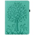 thumbnail image 1 of ELEHOLD for Amazon Kindle Fire Max 11 Case (13th Generation, 2023 Release) 11" Flip Leather Case with Card Slots Kickstand Pencil Holder Tree and Deer Pattern Skin-Touch Shockproof Cover,Green, 1 of 11