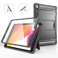 thumbnail image 1 of ELEHOLD for Apple iPad 10.2 inch 9th/8th/7th (2021/2020/2019) Rugged Case, Heavy Duty with Screen Protector Kickstand Function Drop Protection Shockproof Tablet Case, Black, 1 of 7