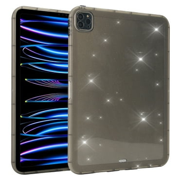 ELEHOLD For Apple iPad 6th Generation Slim Glitter Clear Case Soft TPU Cover, Military Grade Proetction, Reinforced Shock-Absorbing Corner, Slim&Lightweight, Grey