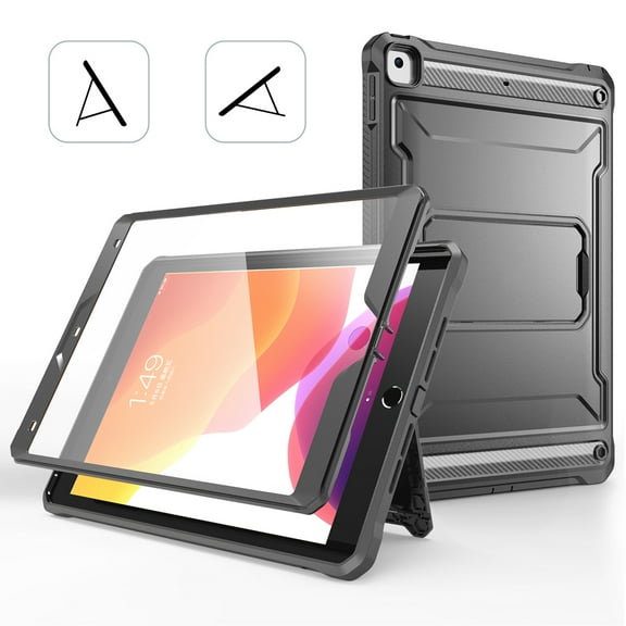 ELEHOLD for Apple iPad Air 3 (2019) / iPad Pro 10.5" (2017) Rugged Case, Heavy Duty with Screen Protector Kickstand Function Drop Protection Shockproof Tablet Case for iPad Air 3/Pro 10.5, Black