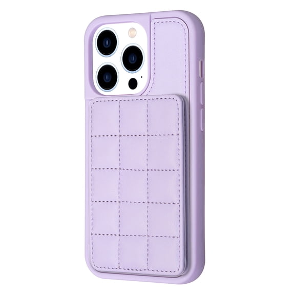 ELEHOLD for Apple iPhone 11 Card Holder Back Case with Pockets, Premium PU Leather ID Cash Credit Slots Magnetic Kickstand Flip Folio Slim Hard Protective Cover, purple